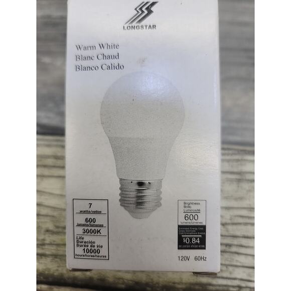 Longstar LED Light Bulb 7W 3000K 600LM 120V 60Hz Warm White Lightbulb Lot of 2 - Picture 7 of 13